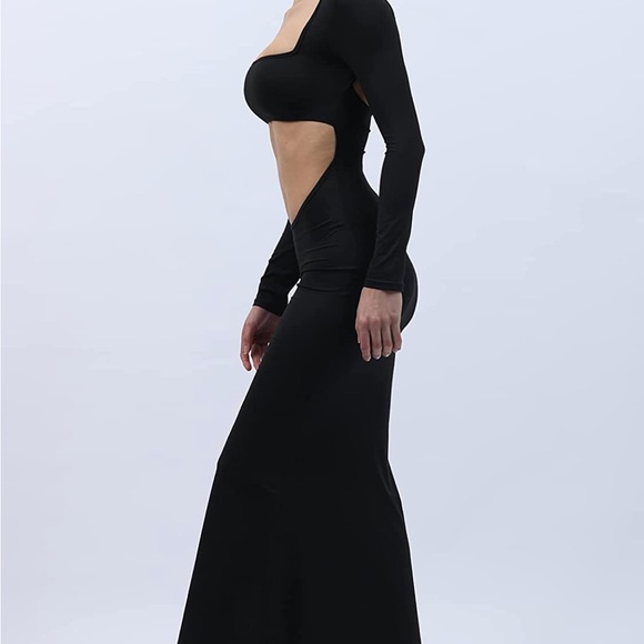Black Cutout Maxi Dress Size Small - Picture 6 of 12